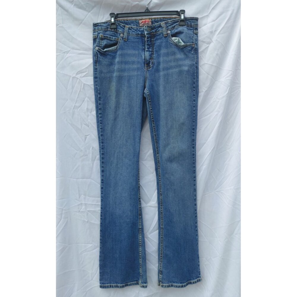Y2K No Boundaries Jeans 13 Tall Mid Rise Straight‎ Leg Distressed Stretch